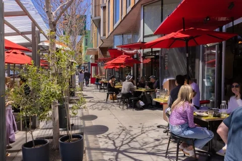 Outdoor dining in Hayes Valley.