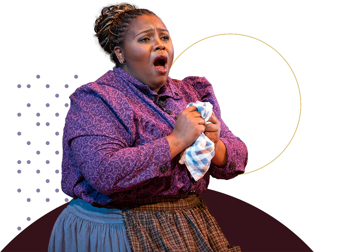 a vocalist sings during an opera performance