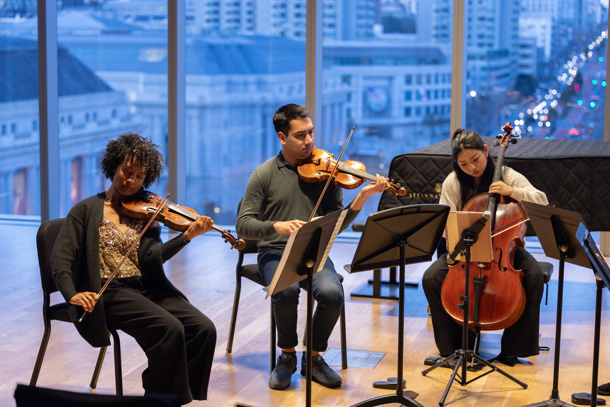 Melissa White and SFCM students.