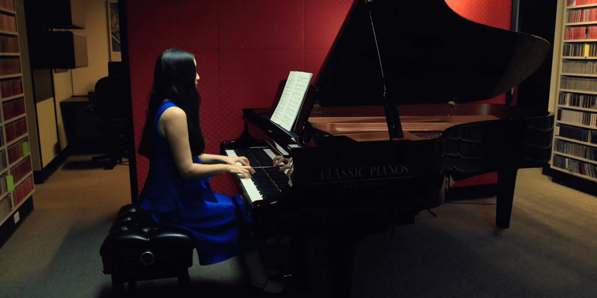 Samantha Cho at the piano