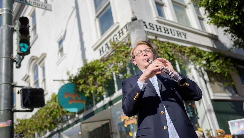 Oboeist at Haight and Ashbury