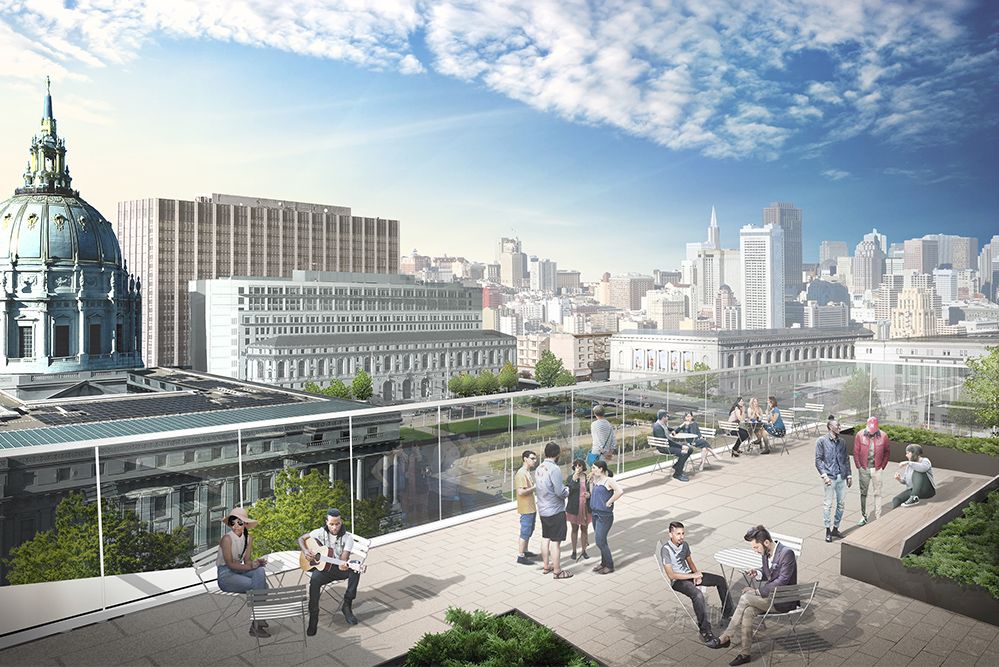 SFCM Bowes Center Roof Terrace Perspective