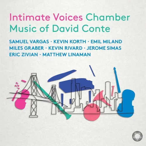 The cover for "Intimate Voices: Chamber Music of David Conte" from Pentatone Music.