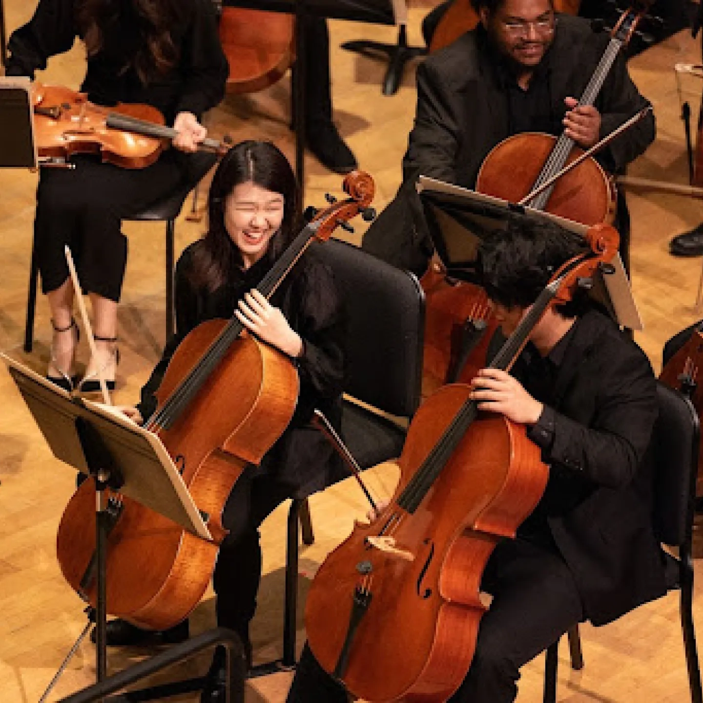 SFCM Students in the Orchestra smiling