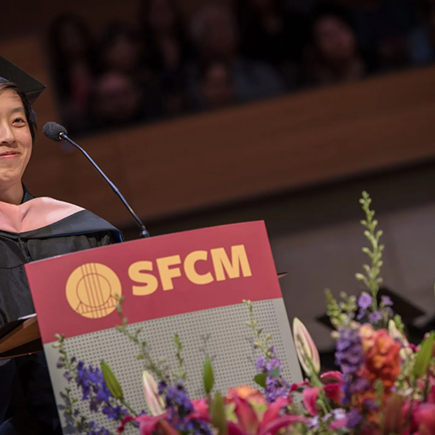 Taylor Chan at commencement