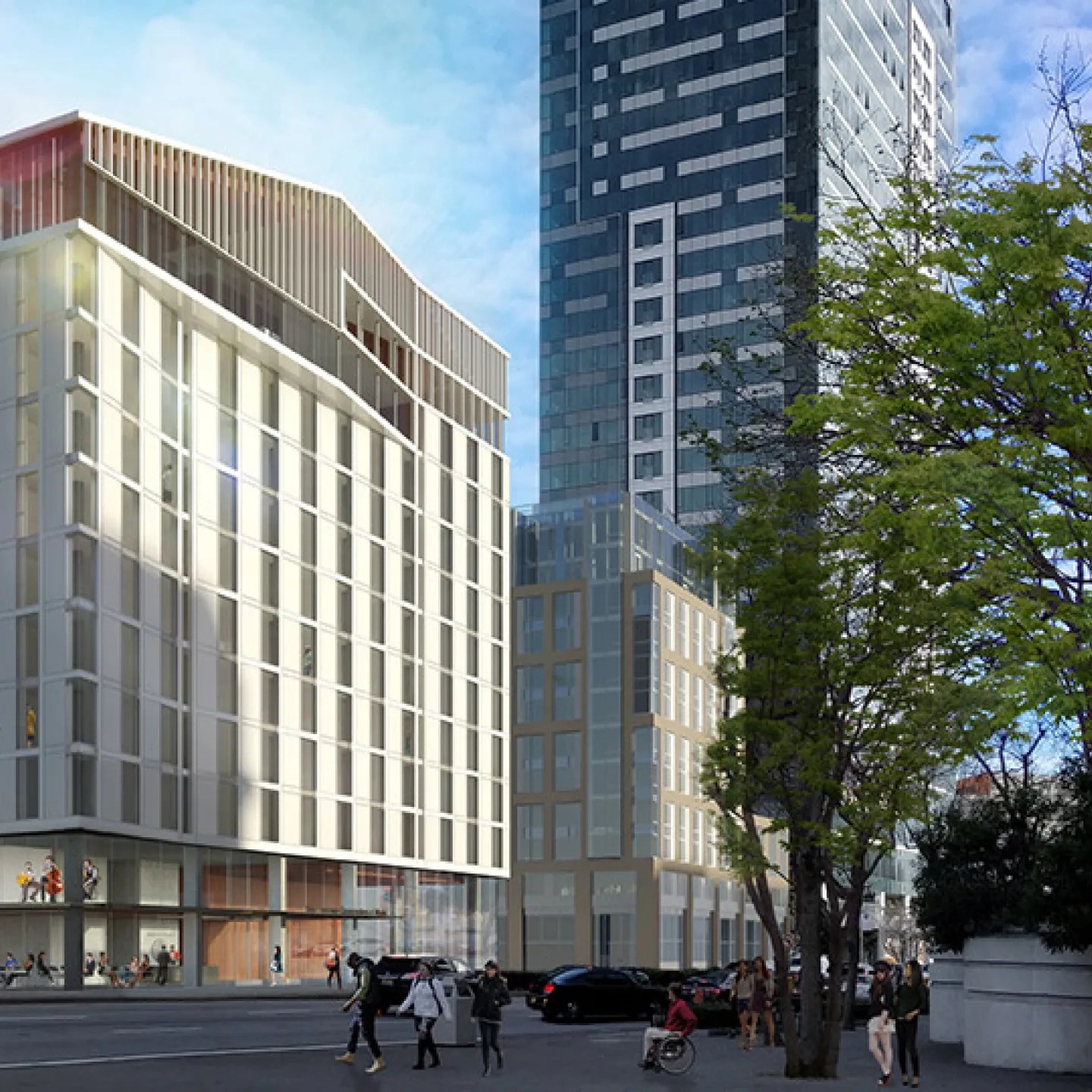 A rendering of San Francisco Conservatory of Music's new Ute and William K. Bowes, Jr. Center for Performing Arts