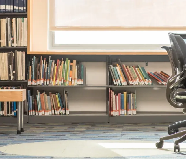 Student studying at SFCM Library 