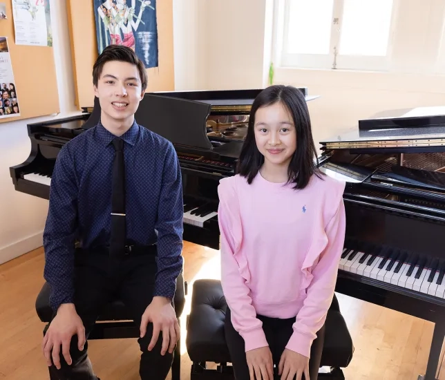 Pre-College students David Gatien, 16, and Isabel Feng, 14.