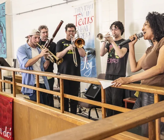 Winter Term students performing