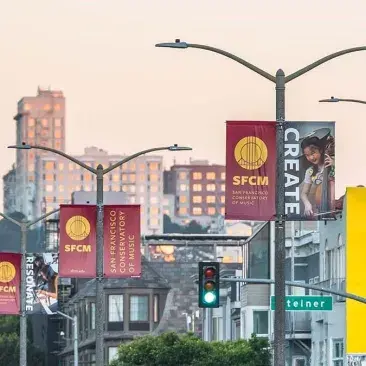 sfcm lamp post signs around the city