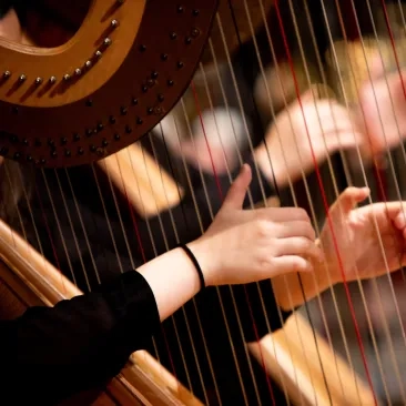 Harpists perform at SFCM.