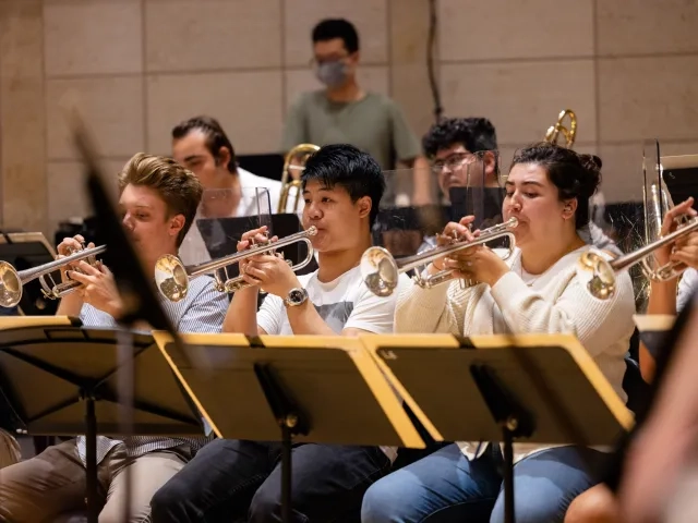 Trumpets in the SFCM Orchestra.