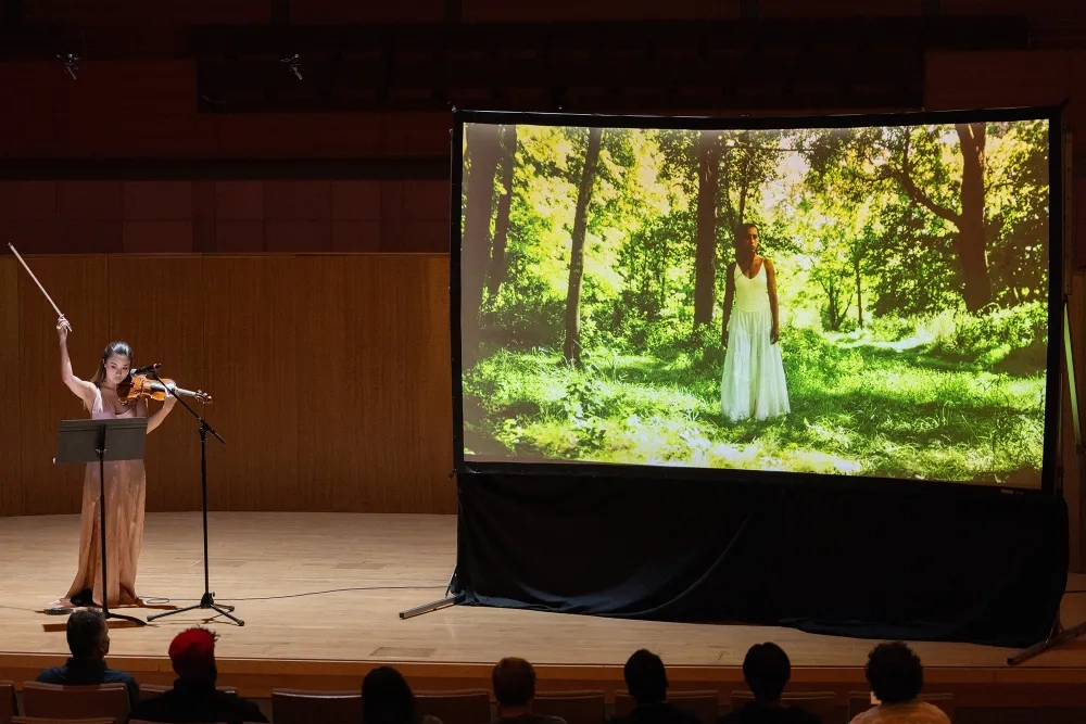 Tabitha Mason performs at SFCM's 2023 convocation.