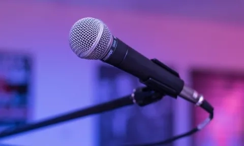 microphone on stage