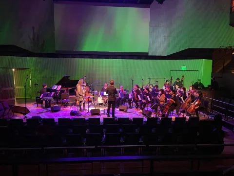 SFCM students rehearse with Anat Cohen at SFJAZZ on stage