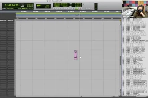 SFCM student Erica MacLeod editing Radio Opera