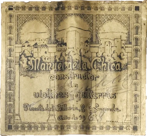 1969 Hernández y Aguado guitar label