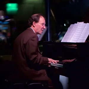 Keith Saunders at the piano at SF jazz