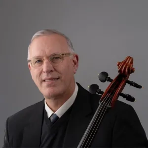 Richard Aaron with his cello