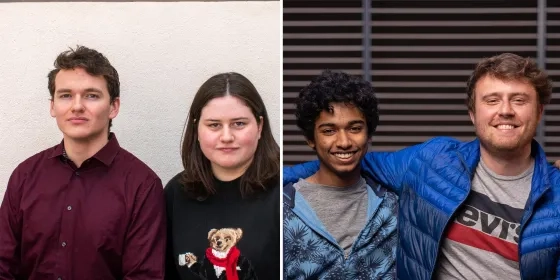  Bobby Alarcon, Caroline Feitosa, Udit Srivathsan, and Declan McLeish headshots