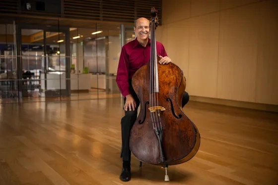 Stephen Tramontozzi and his John Lott bass.