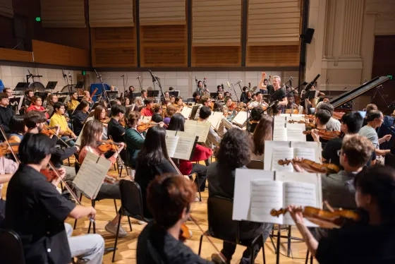 Edwin Outwater and the SFCM Orchestra.