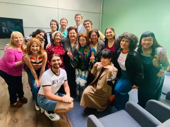 Catherine Cook and SFCM alumni and students in 'Harvey Milk Reimagined.'