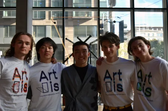 From left: Thomas Stenzel, Brayden Meng, Eddie Chen, Peyton Dexter, and 