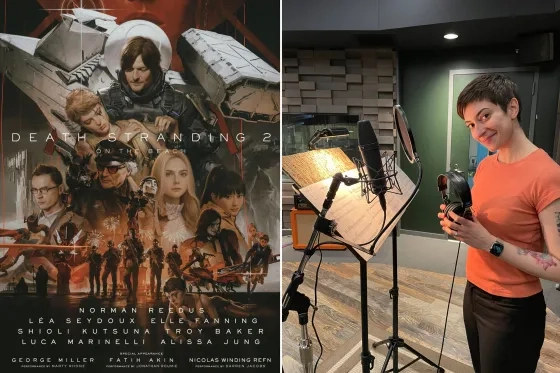 Cover art for Death Stranding 2 and Amelie-Anna Hinman