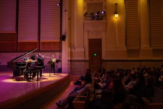 Staff and students perform at 2025 Orientation.