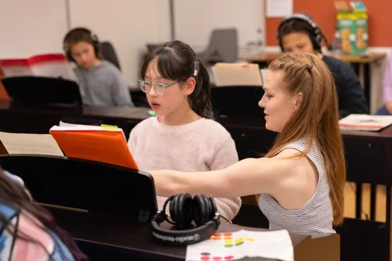 Bridge to Arts and Music program instructor Elizabeth Burch.