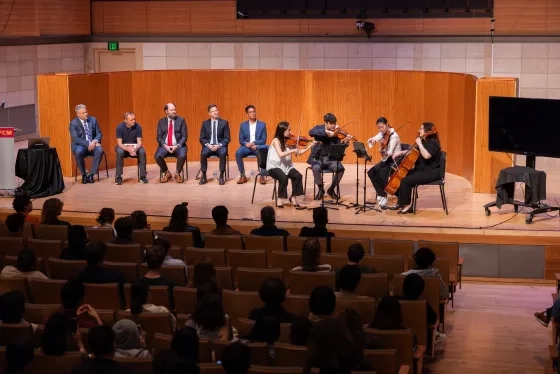 The Amaru Quartet performs at SFCM's 2025 Convocation.