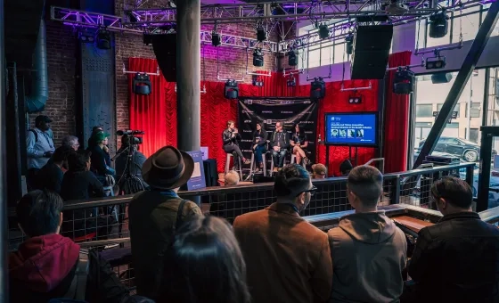 Speakers present at Music Expo. 