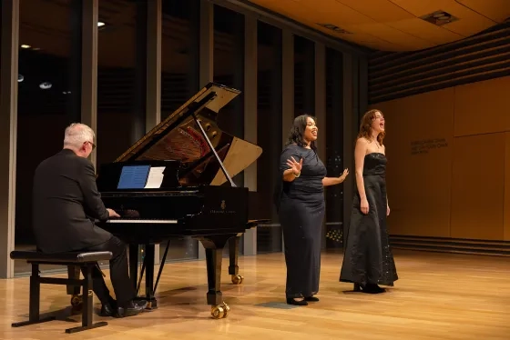 Craig Terry performs with Vuyiswa Sigadi and Lily Bogas.