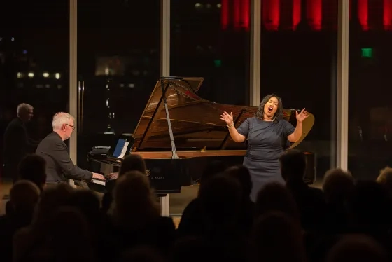 Vuyiswa Sigadi performs with Craig Terry at piano. 