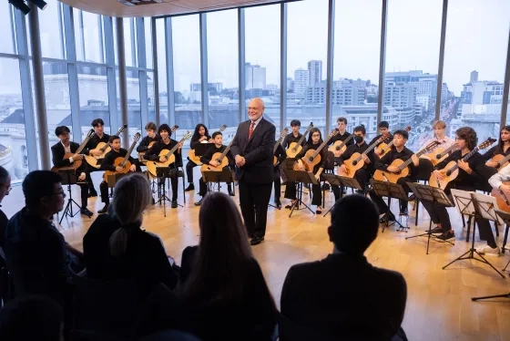 Pre-College Guitar Department Chair Scott Cmiel.