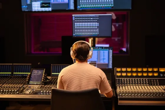 TAC student works inside Studio H. 