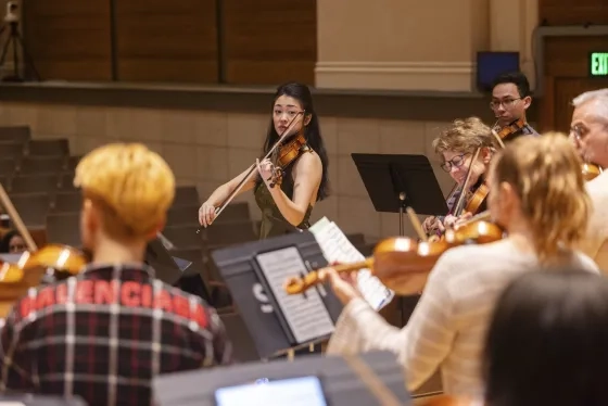 Simone Porter with the NCCO at SFCM.