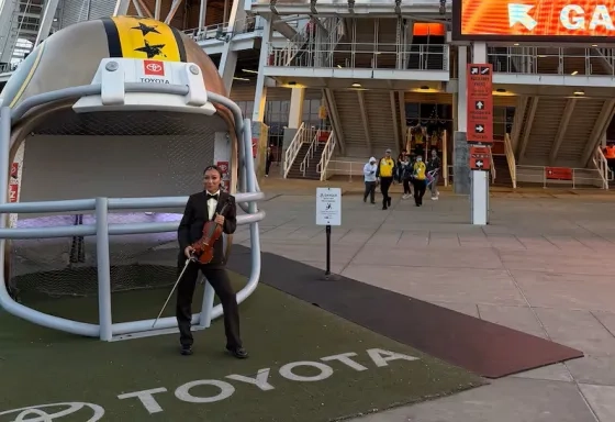 Crelli at Super Bowl LX. 