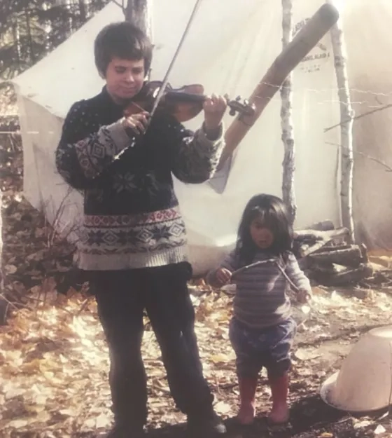Rose and her older brother growing up in rural Alaska. 