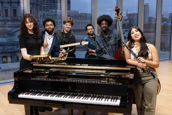 The Soul Sextet (from left: Kira Agrell, Miles Turk, Beck Holland, Emmett Van Leer, Ashton Dixon, Xitlatti Estrella).