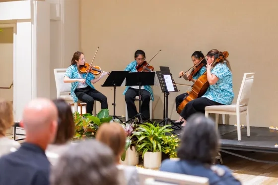 SFCM students play at the 2025 Hawai'i Chamber Music Festival.
