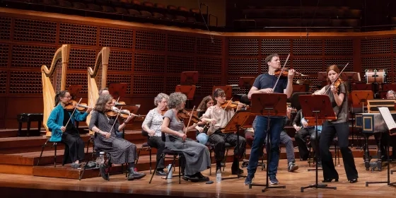Orchestral performance onstage