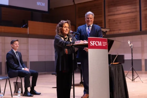 Sharon Mann and SFCM President David Stull