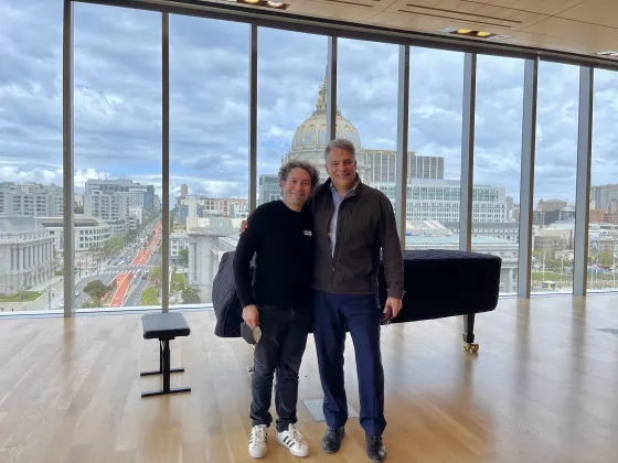 Gustavo Dudamel and SFCM president David Stull.
