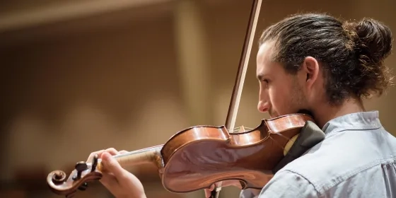 A violin student of the San Francisco Conservatory of Music