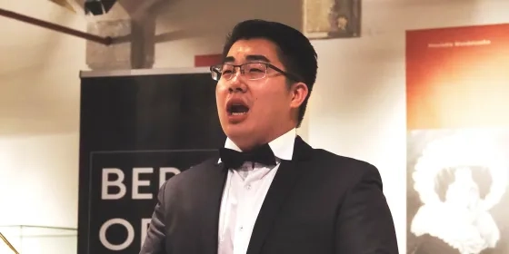 A photo of SFCM student Ente Chang at the Berlin Opera Academy