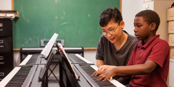 Student Working as Part of the Koret Program