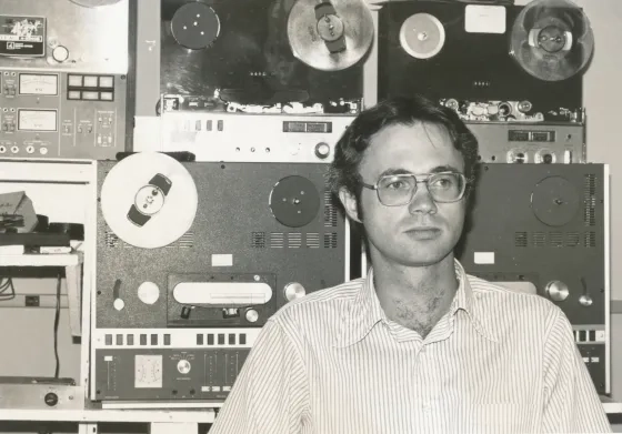 John Adams in his SFCM studio.