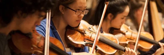 close up of a violinist